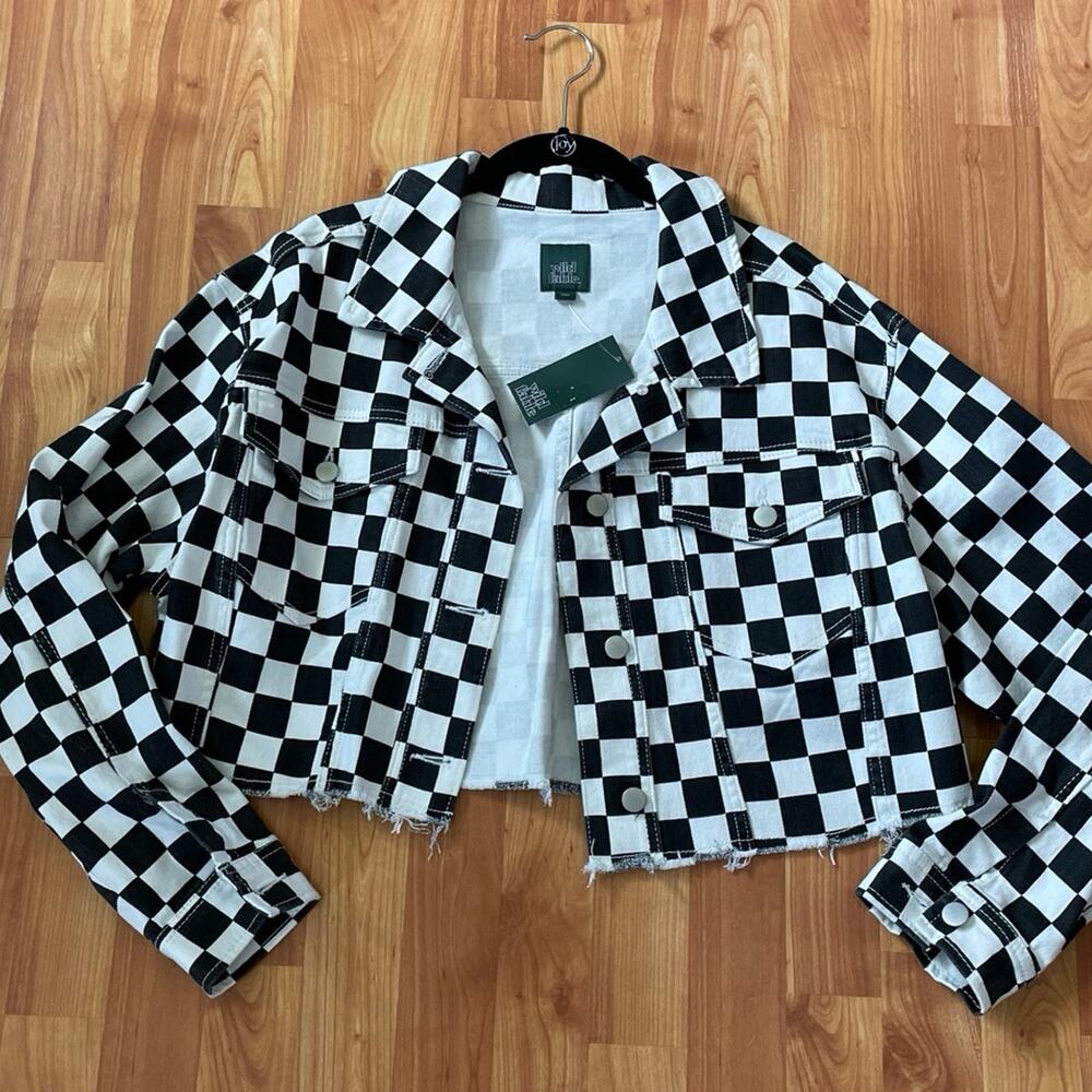 Sold Wild Fable Chequered Crop Jacket